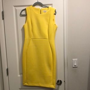 Not so mellow yellow Calvin Klein dress